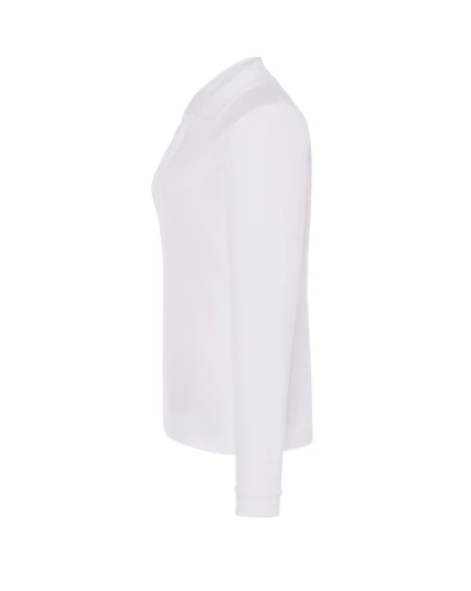 Koszulka polo damska z długim rękawem POPL 200 LS WH XL