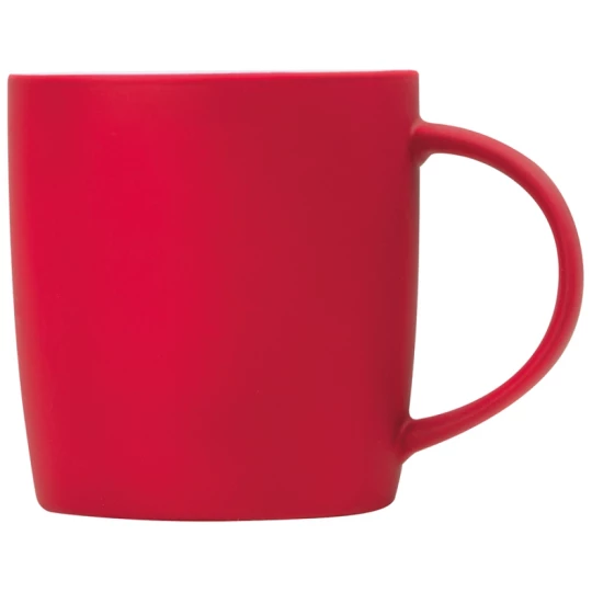 Kubek ceramiczny - gumowany 300 ml - czerwony - (GM-80654-05)
