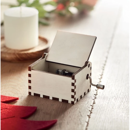 Drewniana pozytywka świąteczna - BOXMAS (CX1478-40)