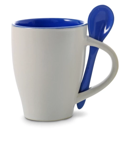 Kubek ceramiczny 300 ml z łyżeczką (V5269-04)