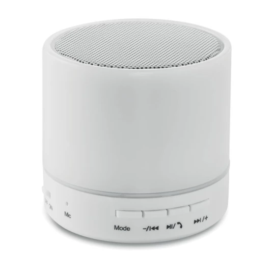 Głośnik bezprzewodowy LED - ROUND WHITE (MO9062-06)