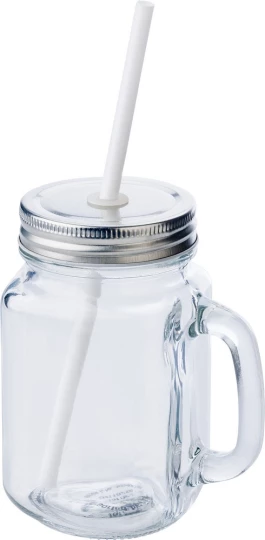 Słoik do picia 480 ml ze słomką (V8485-00)