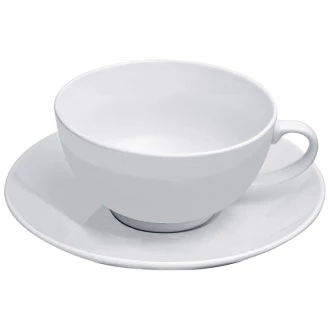 Zestaw czajnik 400 ml i filiżanka 200 ml - biały - (GM-88854-06)