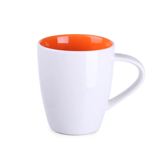 Kubek Joy 250ml biały/pomarańczowy (M008)