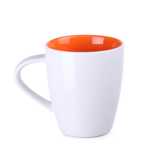 Kubek Joy 250ml biały/pomarańczowy (M008)