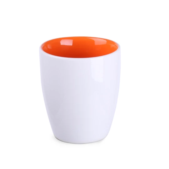 Kubek Joy 250ml biały/pomarańczowy (M008)
