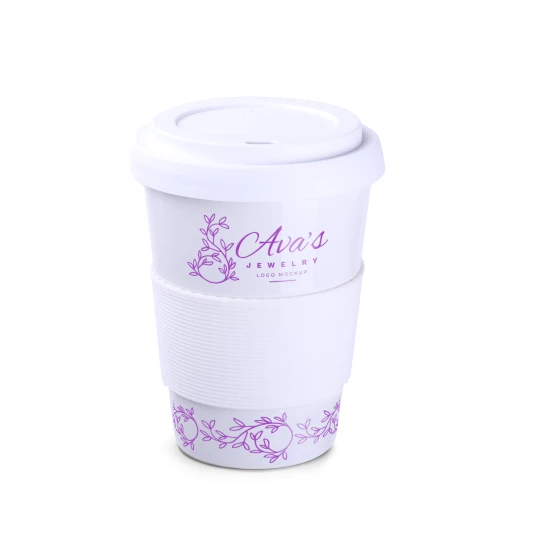 Kubek Coffee2go Classic 350ml biały/biały (M514)