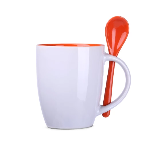 Kubek Easy II 300ml biały/pomarańczowy (M451)