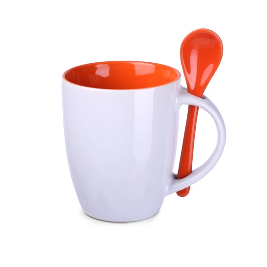 Kubek Easy II 300ml biały/pomarańczowy (M451)
