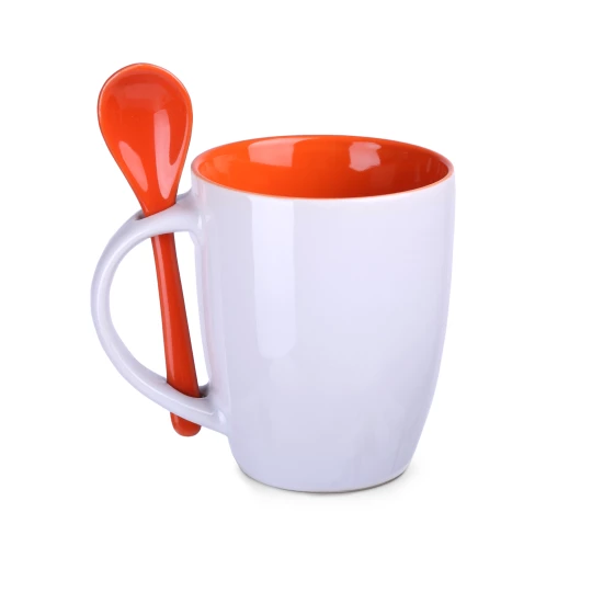 Kubek Easy II 300ml biały/pomarańczowy (M451)