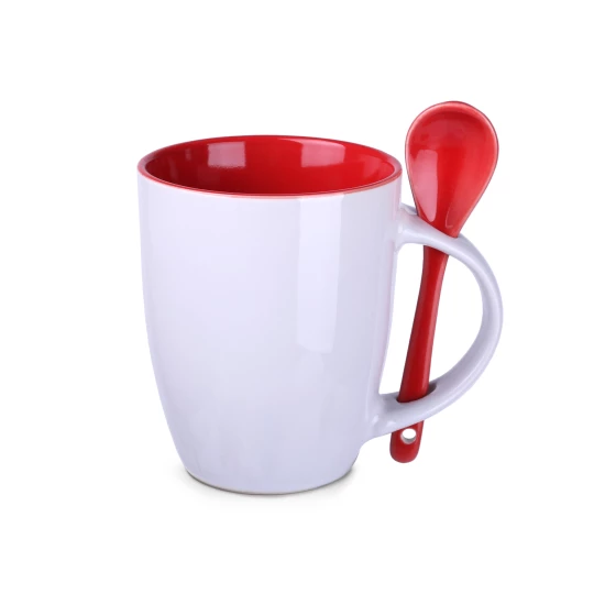 Kubek Easy 300ml biały/czerwony (M451)