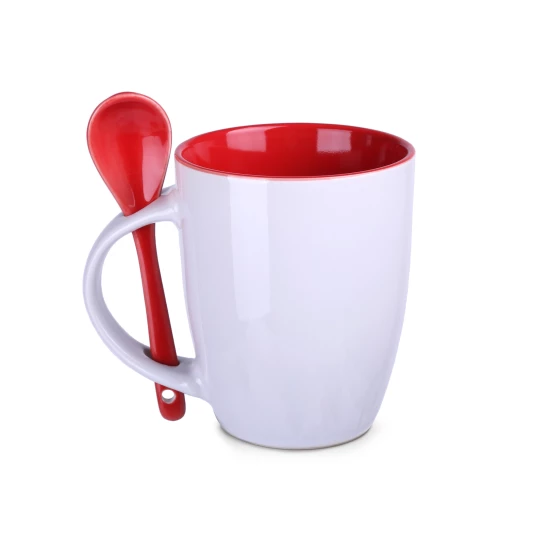 Kubek Easy 300ml biały/czerwony (M451)