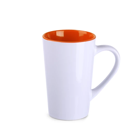 Kubek Fresh 300ml biały/pomarańczowy (M103)