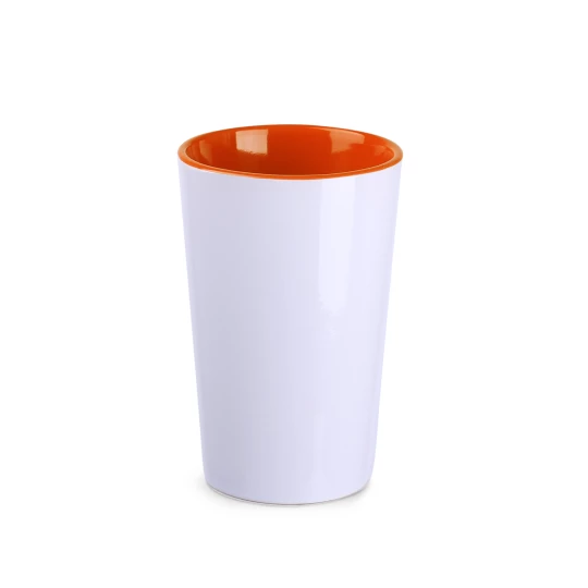 Kubek Fresh 300ml biały/pomarańczowy (M103)