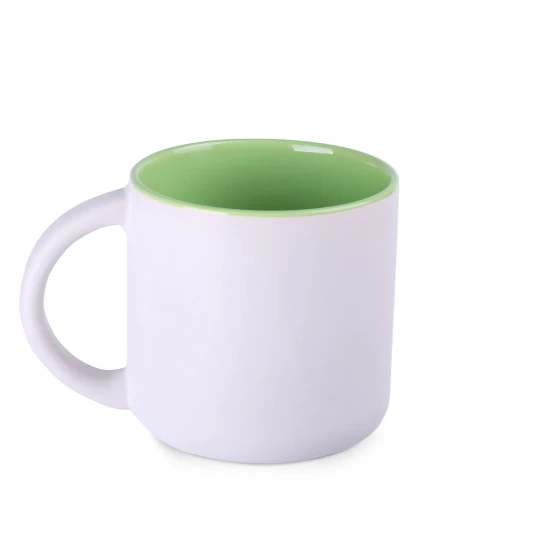 Kubek Modern Pure 350ml biały/jasnozielony (M098)