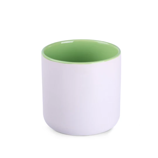 Kubek Modern Pure 350ml biały/jasnozielony (M098)