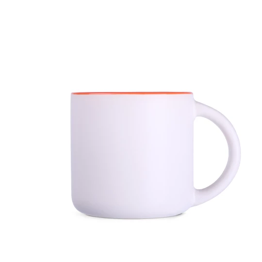 Kubek Modern Pure 350ml biały/pomarańczowy (M098)
