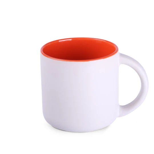 Kubek Modern Pure 350ml biały/pomarańczowy (M098)