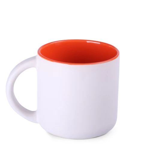 Kubek Modern Pure 350ml biały/pomarańczowy (M098)