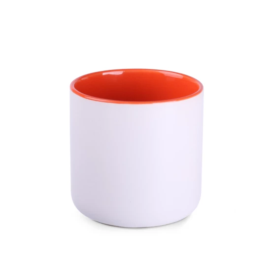Kubek Modern Pure 350ml biały/pomarańczowy (M098)