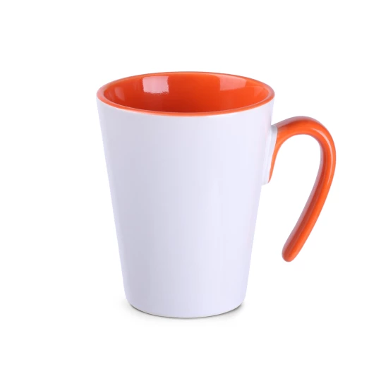 Kubek Open 270ml biały/pomarańczowy (M100)