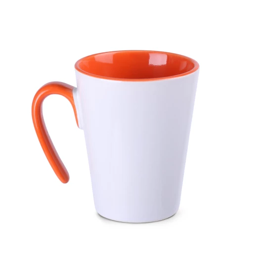 Kubek Open 270ml biały/pomarańczowy (M100)