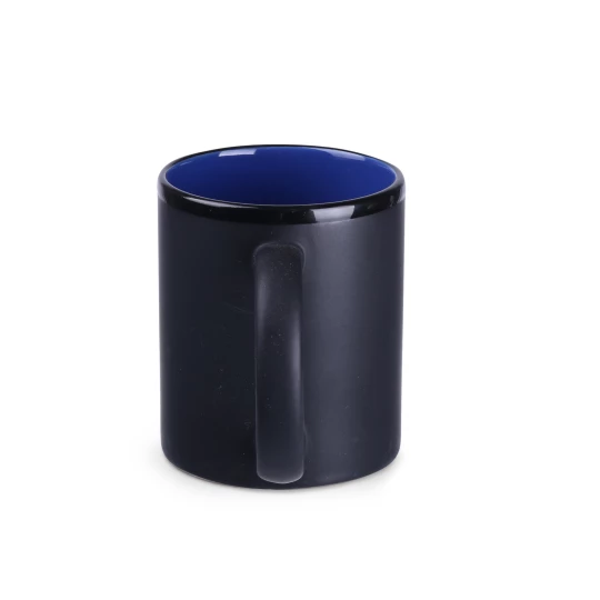 Kubek Tomek Supreme 300ml czarny/refex blue (M102)