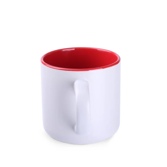 Kubek Diego Pure 350ml biały/czerwony (M501)