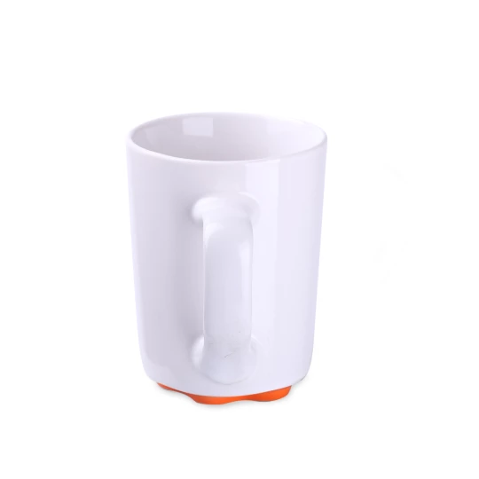 Kubek Ivory 103ml biały/pomarańczowy (M498)