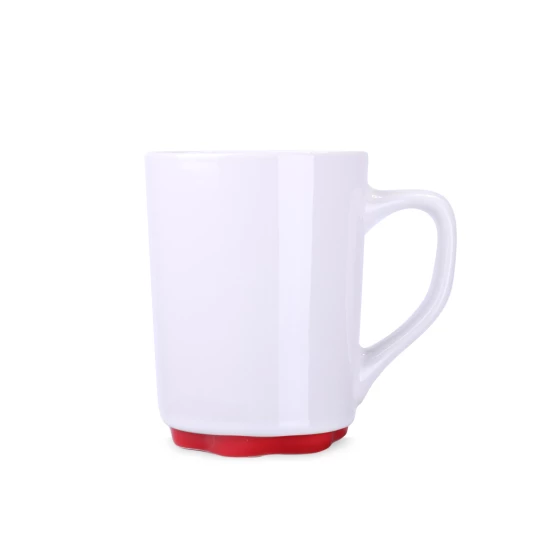 Kubek Ivory 300ml biały/czerwony (M498)