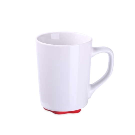 Kubek Ivory 300ml biały/czerwony (M498)