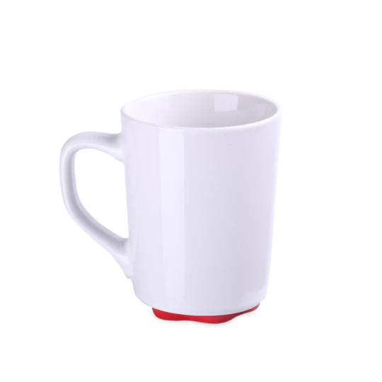 Kubek Ivory 300ml biały/czerwony (M498)