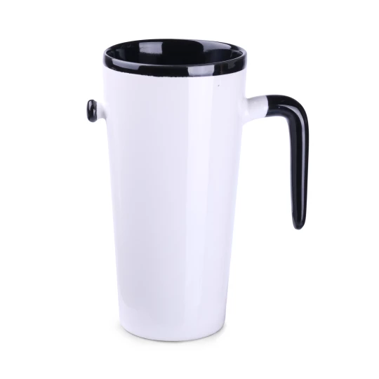 Kubek Idea 390ml biały/czarny (M494)