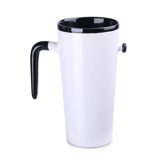 Kubek Idea 390ml biały/czarny (M494)