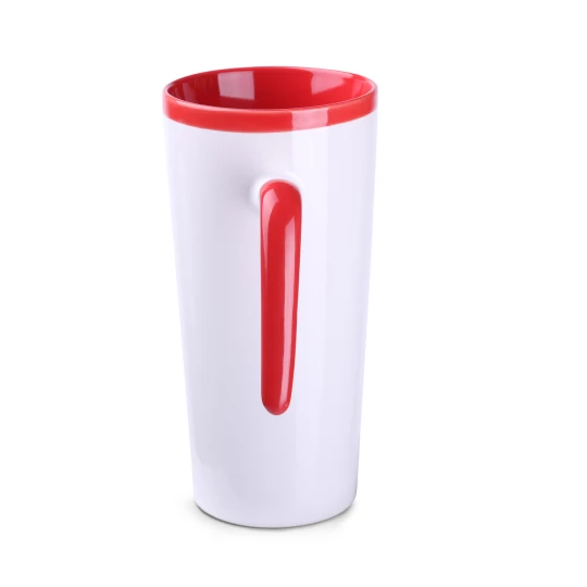 Kubek Idea 390ml biały/czerwony (M494)