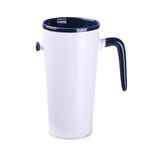Kubek Idea 390ml biały/granatowy (M494)