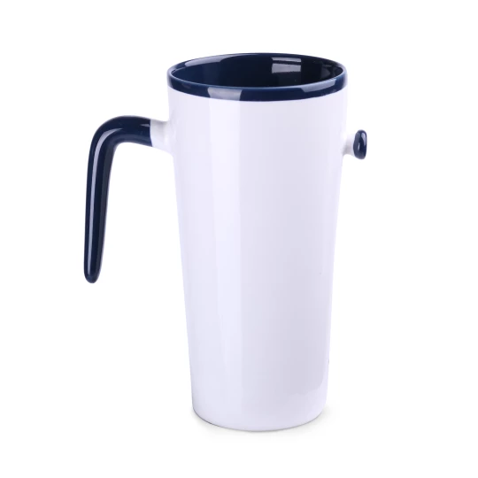 Kubek Idea 390ml biały/granatowy (M494)