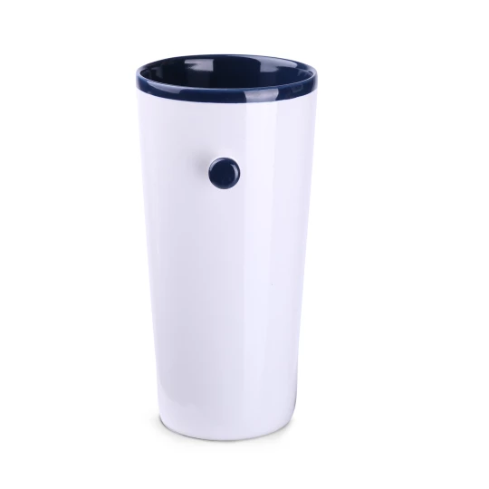Kubek Idea 390ml biały/granatowy (M494)