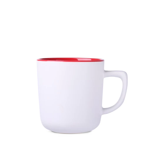 Kubek Rico Pure 250ml biały/czerwony (M506)