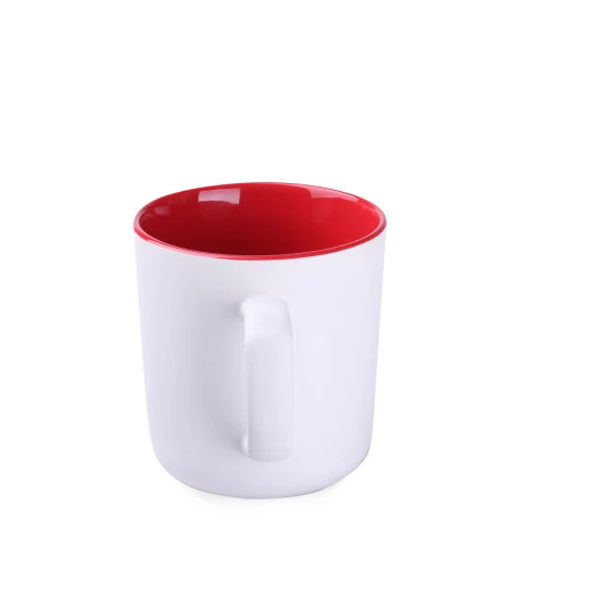 Kubek Rico Pure 250ml biały/czerwony (M506)