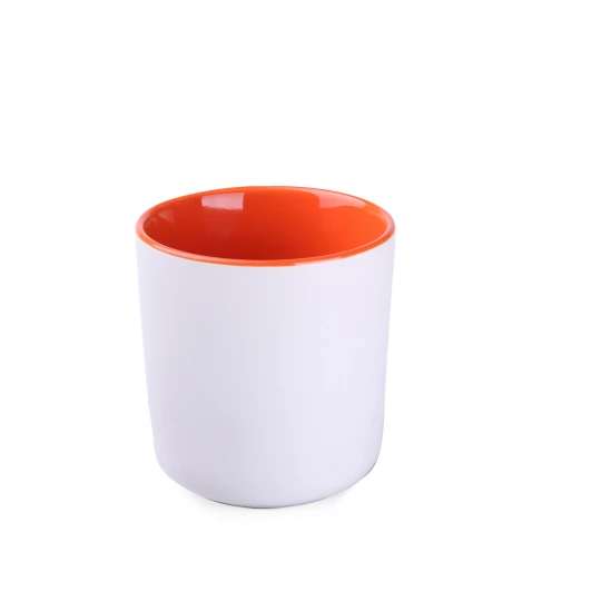 Kubek Rico Pure 250ml biały/pomarańczowy (M506)