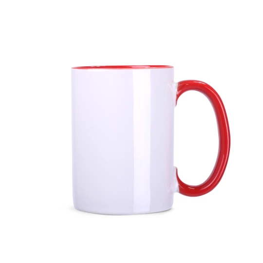 Kubek Evergreen 300ml biały/czerwony (M499)