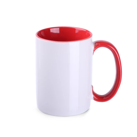 Kubek Evergreen 300ml biały/czerwony (M499)
