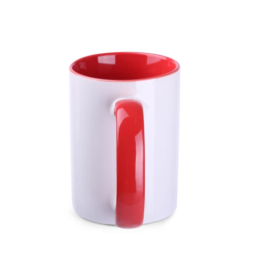 Kubek Evergreen 300ml biały/czerwony (M499)