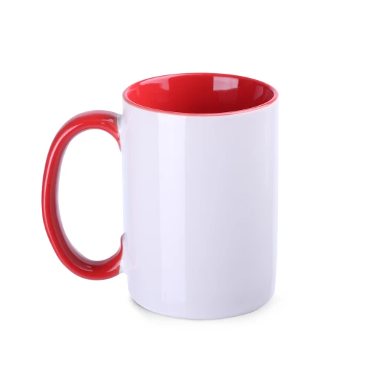 Kubek Evergreen 300ml biały/czerwony (M499)