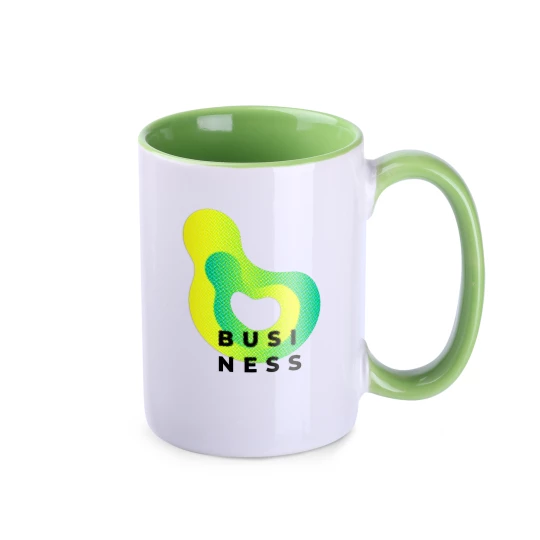 Kubek Evergreen 300ml biały/jasnozielony (M499)