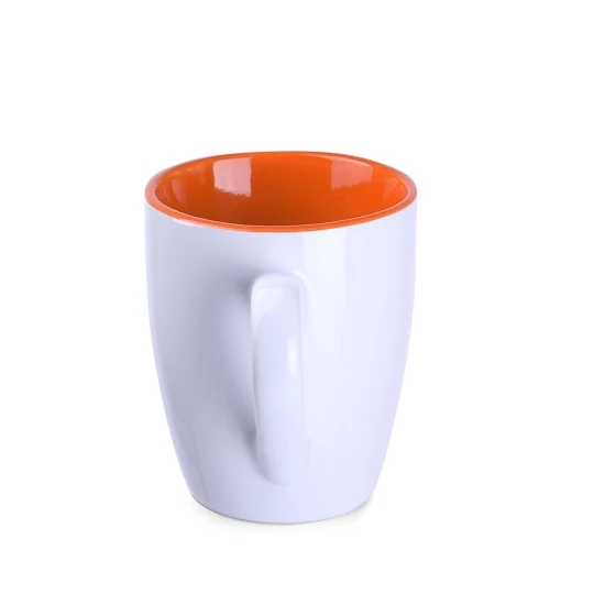 Kubek Ilona Duo 300ml biały/pomarańczowy (M508)
