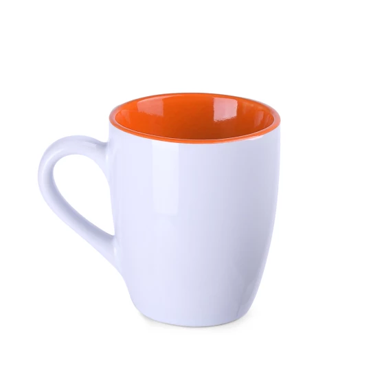 Kubek Ilona Duo 300ml biały/pomarańczowy (M508)