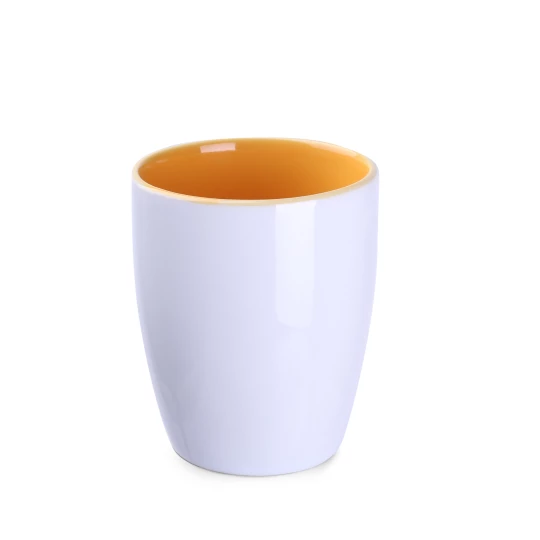 Kubek Ilona Duo 300ml biały/żółty (M508)