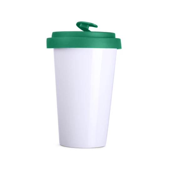Kubek Freedom Lock 300ml biały/zielony (M148)